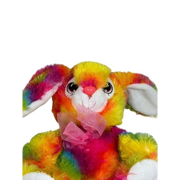 EASTER RABBIT 11" Neon Tie Die PUBLIX Plush Stuffed Animal Bright - Picture 3 of 5